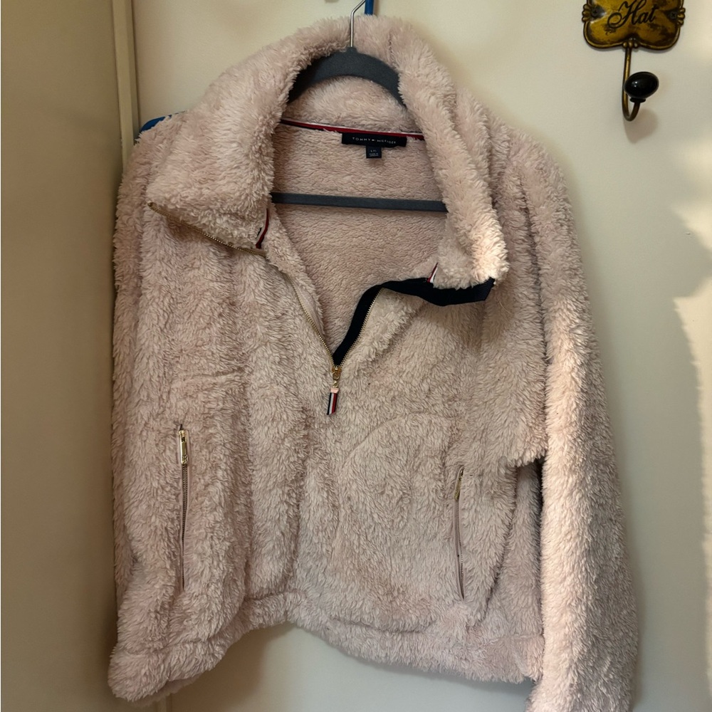 Tommy Hilfiger Cream Teddy Sherpa Jacket